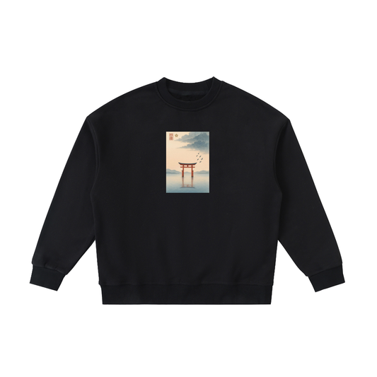 Miyajima Floating Torii Gate Ukiyo-e Crewneck